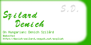 szilard denich business card